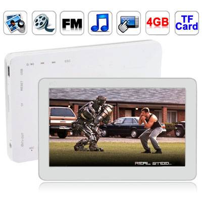 4.3 inch Touch Screen 4GB MP5 Player, Support FM Radio, E-Book, Games, TV Out (Silver)